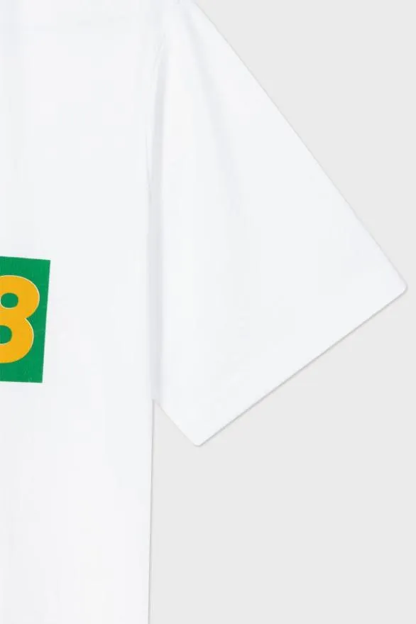 Paul Smith TShirts Organic Cotton Zebra Logo TShirt White 8211 Mens