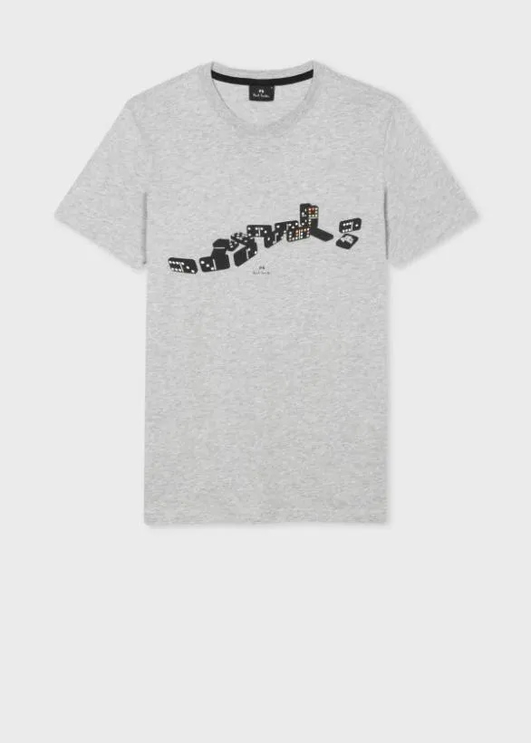 Paul Smith TShirts SlimFit 039Domino039s039 TShirt Grey Marl 8211 Mens