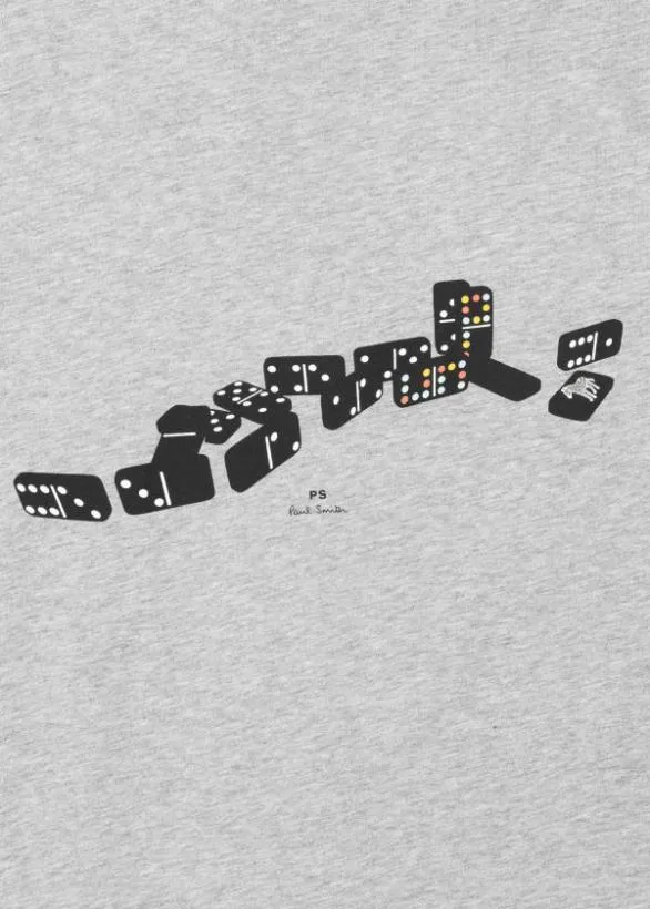 Paul Smith TShirts SlimFit 039Domino039s039 TShirt Grey Marl 8211 Mens
