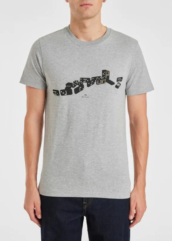 Paul Smith TShirts SlimFit 039Domino039s039 TShirt Grey Marl 8211 Mens