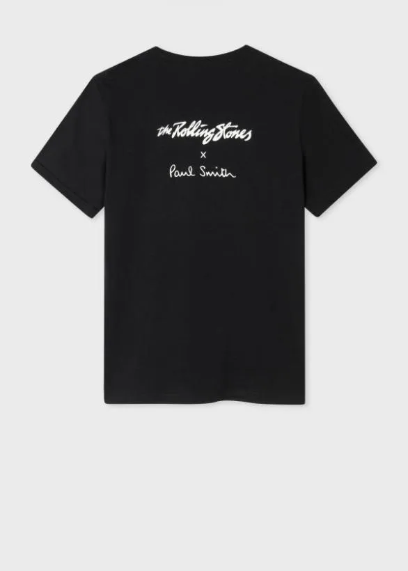 Paul Smith TShirts The Rolling Stones X Paul Smith 8211 039Signature Stripe039 Tongue Logo TShirt Black 8211 MensWomens