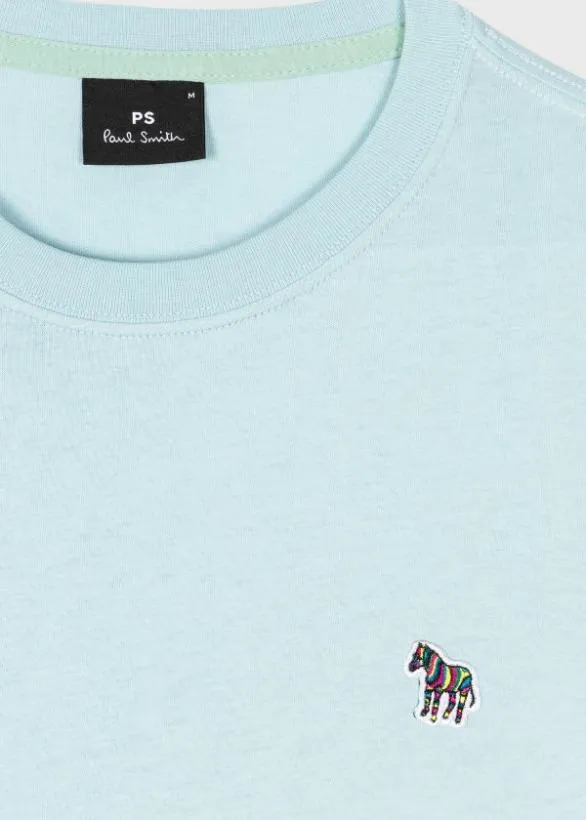Paul Smith TShirts Zebra Logo TShirt Sky Blue 8211 Mens