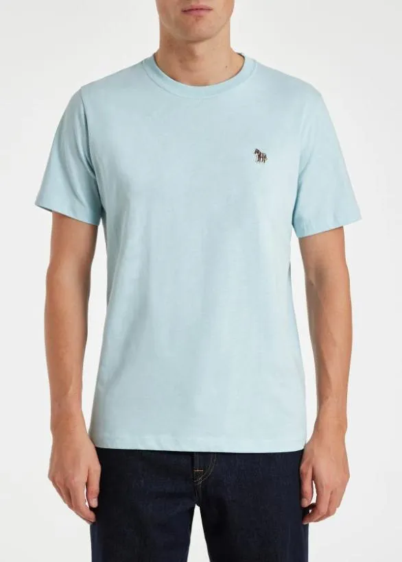 Paul Smith TShirts Zebra Logo TShirt Sky Blue 8211 Mens
