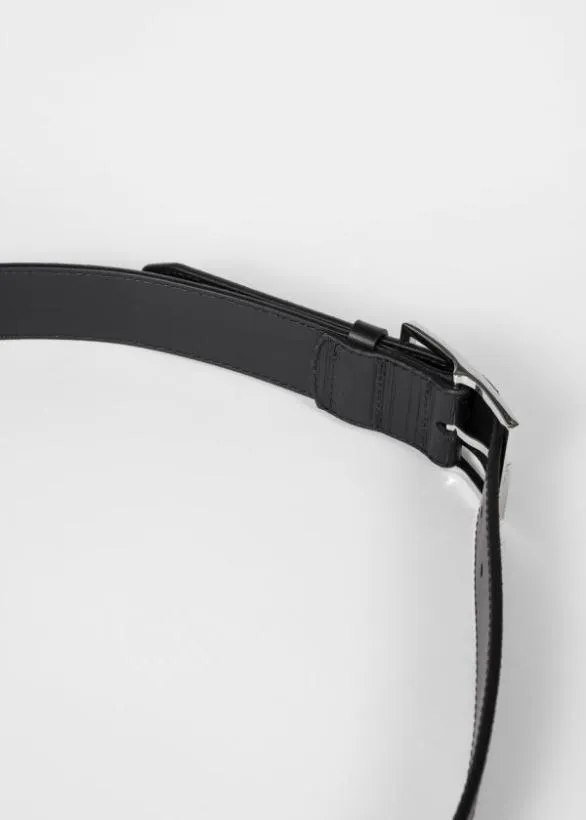 Paul Smith Tailoring 039Shadow Stripe039 Leather Belt Black 8211 Mens