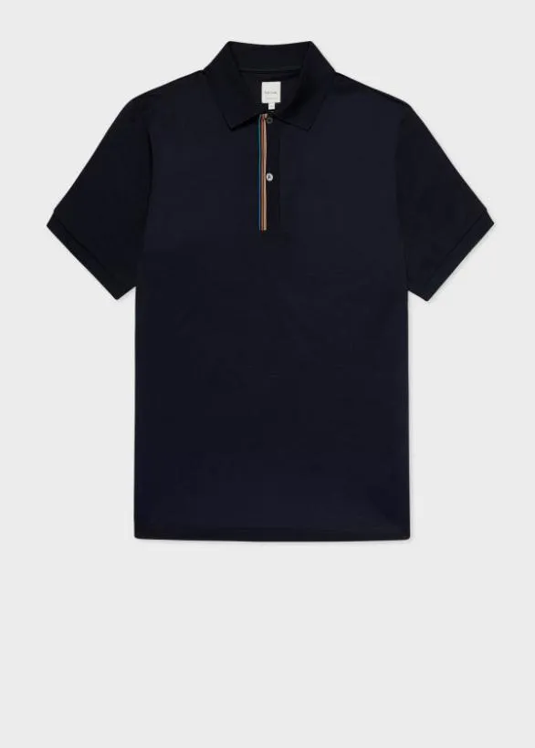 Paul Smith Tailoring 039Signature Stripe039 Trim Polo Shirt Dark Navy 8211 Mens Paul Smith Tailoring 039Signature Stripe039 Trim Polo Shirt Dark Navy 8211 Mens