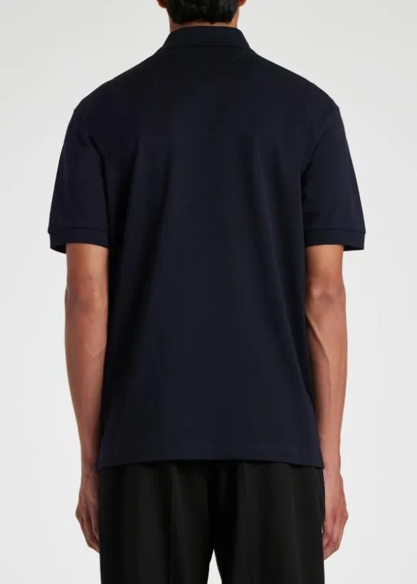Paul Smith Tailoring 039Signature Stripe039 Trim Polo Shirt Dark Navy 8211 Mens