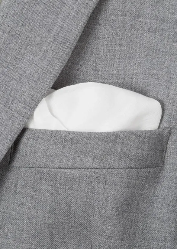 Paul Smith Tailoring Cotton 039Signature Stripe039 Border Pocket Square White 8211 Mens