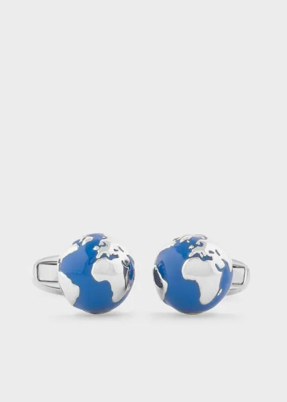 Paul Smith Tailoring Globe Cufflinks Silver 8211 Mens