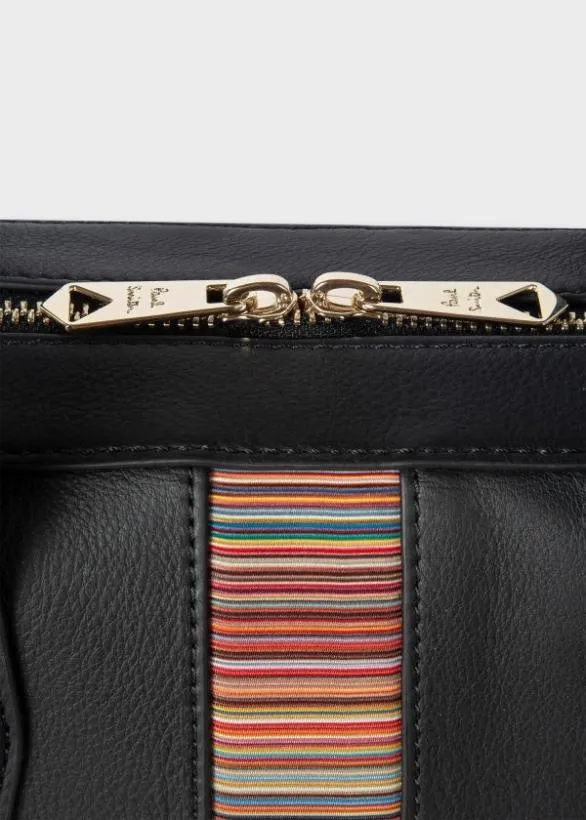 Paul Smith Tailoring Leather 039Signature Stripe039 Business Folio Black 8211 Mens