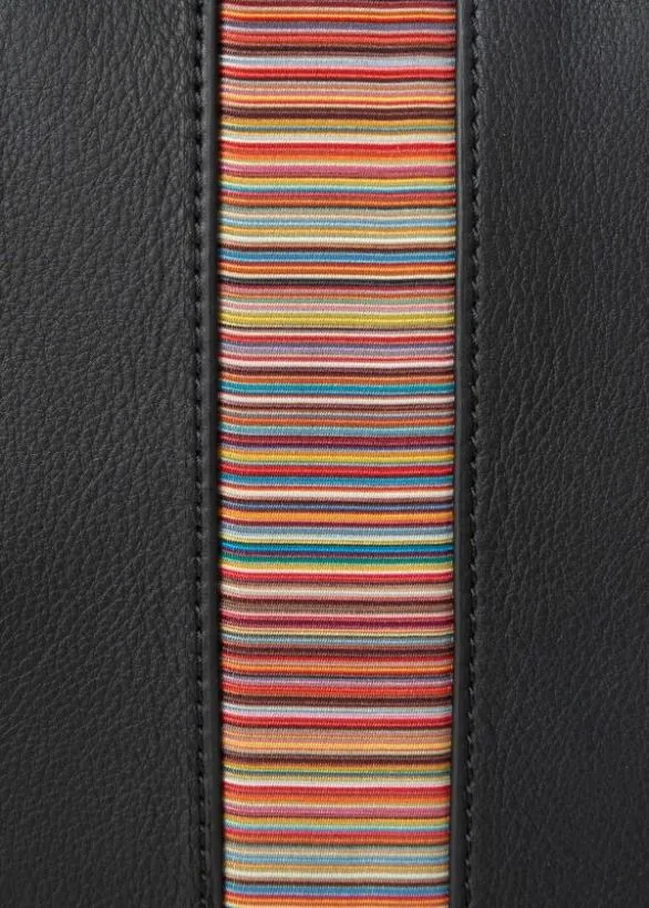 Paul Smith Tailoring Leather 039Signature Stripe039 Business Folio Black 8211 Mens