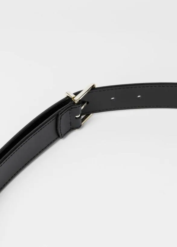 Paul Smith Tailoring Leather Painted Edge Belt Black 8211 Mens