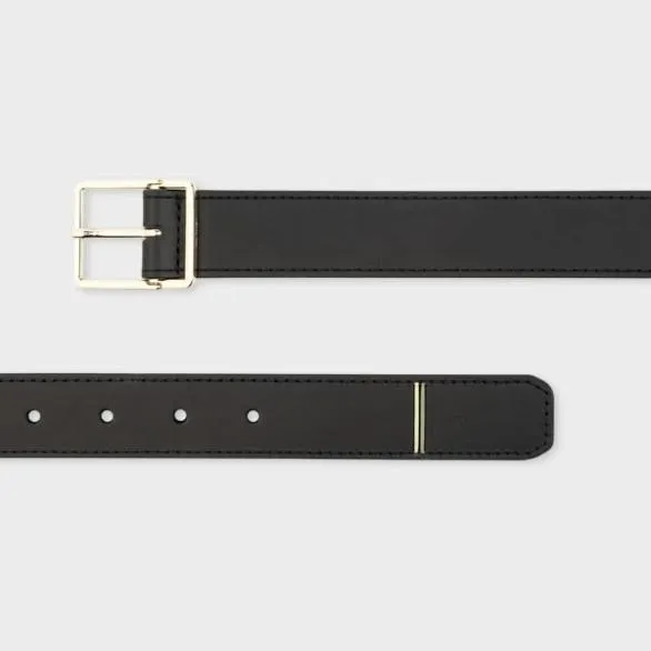 Paul Smith Tailoring Leather Painted Edge Belt Black 8211 Mens