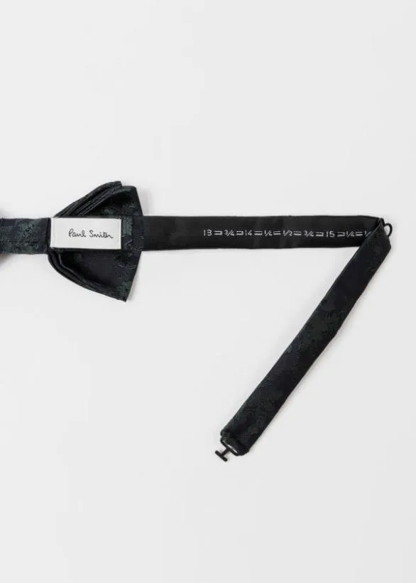 Paul Smith Tailoring Silk Floral Bow Tie Black 8211 Mens