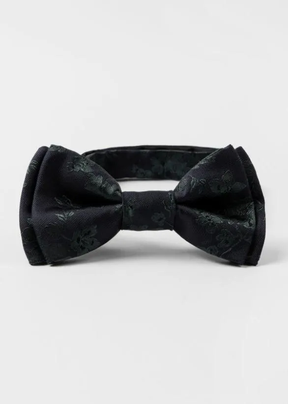 Paul Smith Tailoring Silk Floral Bow Tie Black 8211 Mens