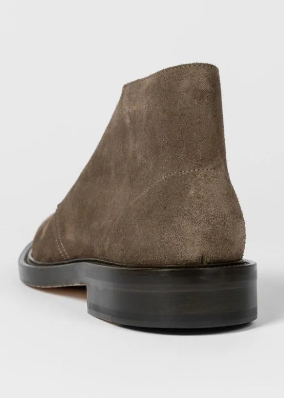Paul Smith Tailoring Suede 039Kew039 Boots Khaki 8211 Mens
