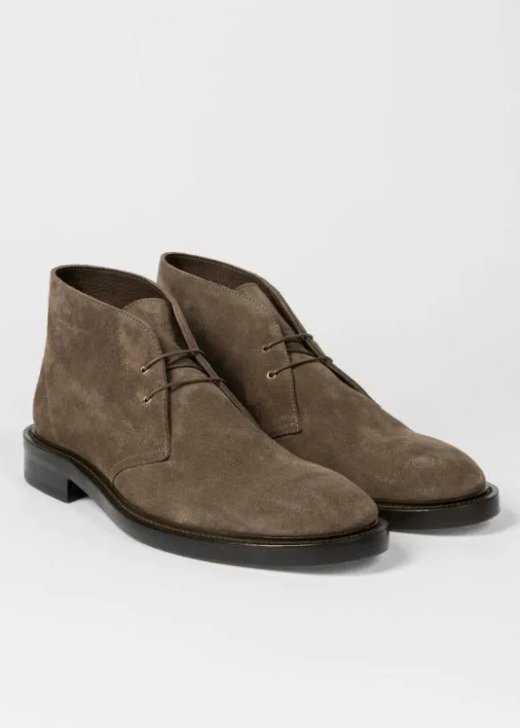 Paul Smith Tailoring Suede 039Kew039 Boots Khaki 8211 Mens