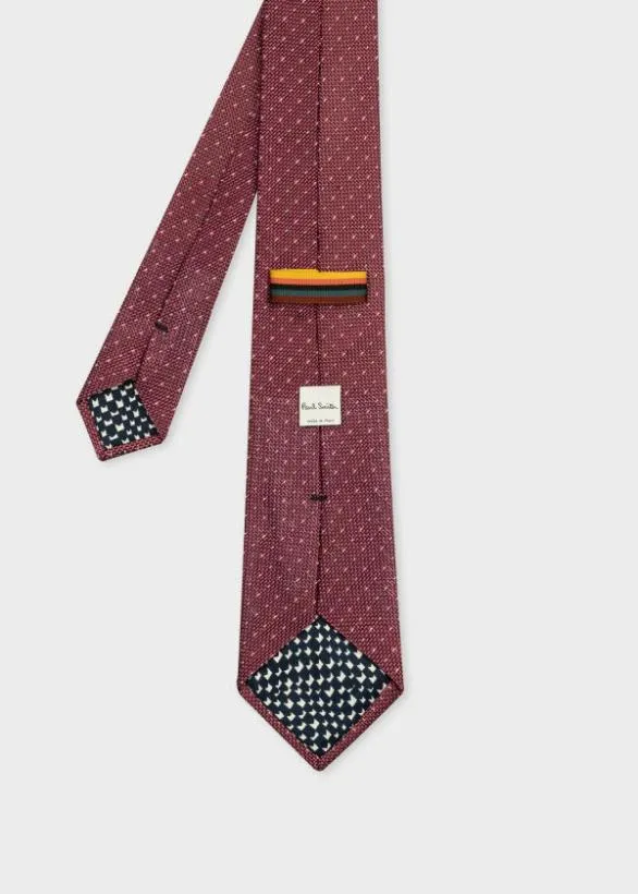 Paul Smith Ties Grenadine Silk Dot Tie Red 8211 Mens