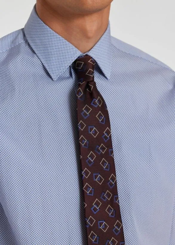Paul Smith Ties Silk 039Retro Square039 Tie Burgundy 8211 Mens
