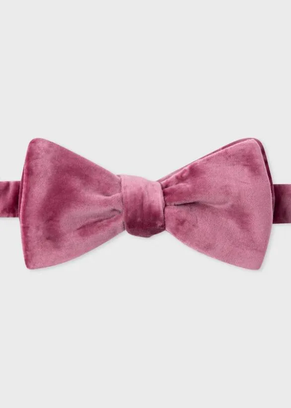 Paul Smith Ties Velvet SelfTie Bow Tie Fuchsia 8211 Mens