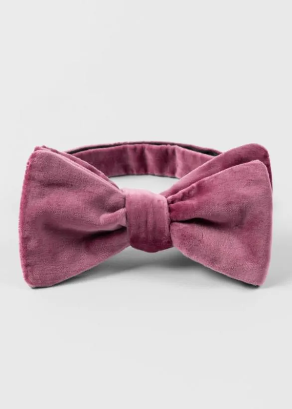 Paul Smith Ties Velvet SelfTie Bow Tie Fuchsia 8211 Mens