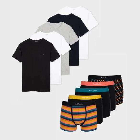 Paul Smith Underwear Five Pack Complete Underwear Gift Set Multicolour 8211 Mens
