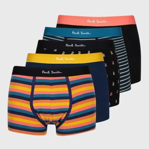 Paul Smith Underwear Mixed Boxer Shorts Five Pack Multicolour 8211 Mens