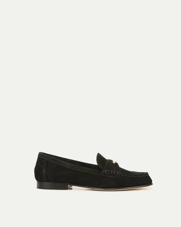 Penny Suede Loafer Black Women Veronica Beard Shoes