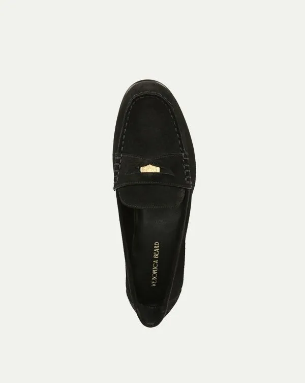 Penny Suede Loafer Black Women Veronica Beard Shoes