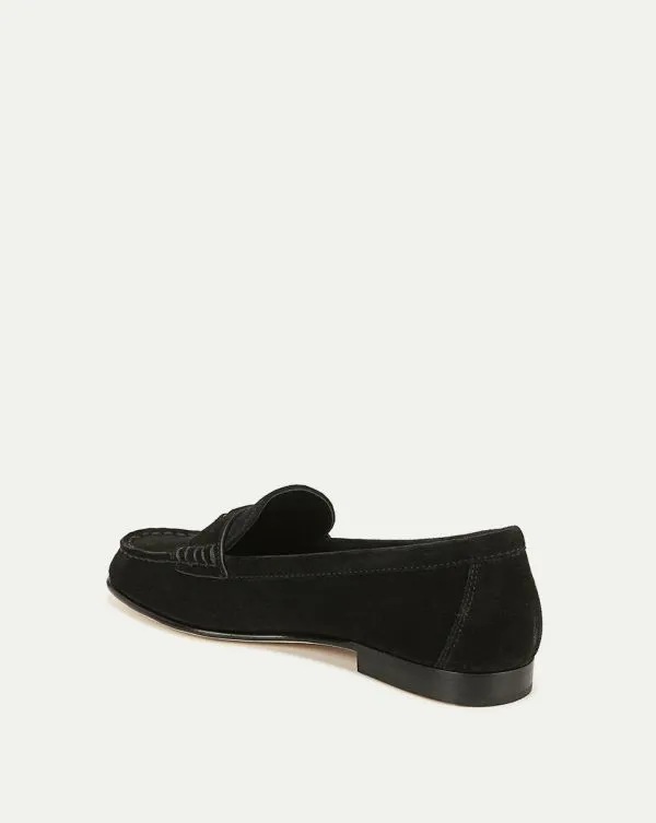 Penny Suede Loafer Black Women Veronica Beard Shoes