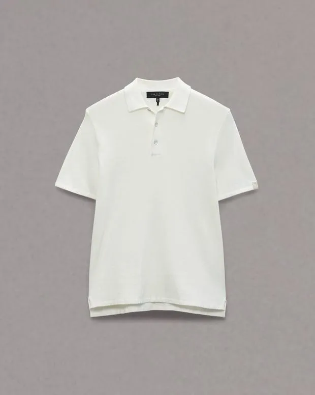 Polos rag and bone Men Harvey Knit Polo ArmyIvory