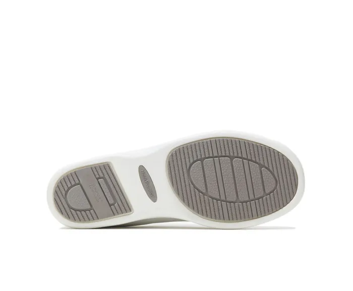 Power Walker White Leather Walking Shoes Hush Puppies Women