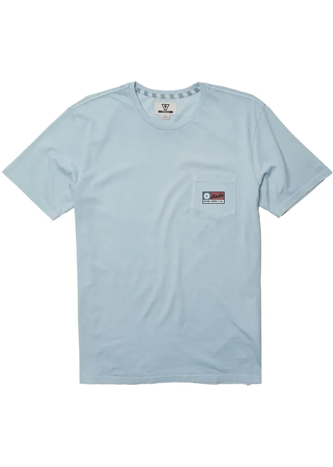 Premium Tees Hvac Ss Pkt Tee Ice Blue Vissla Men Premium Tees Hvac Ss Pkt Tee Ice Blue Vissla Men
