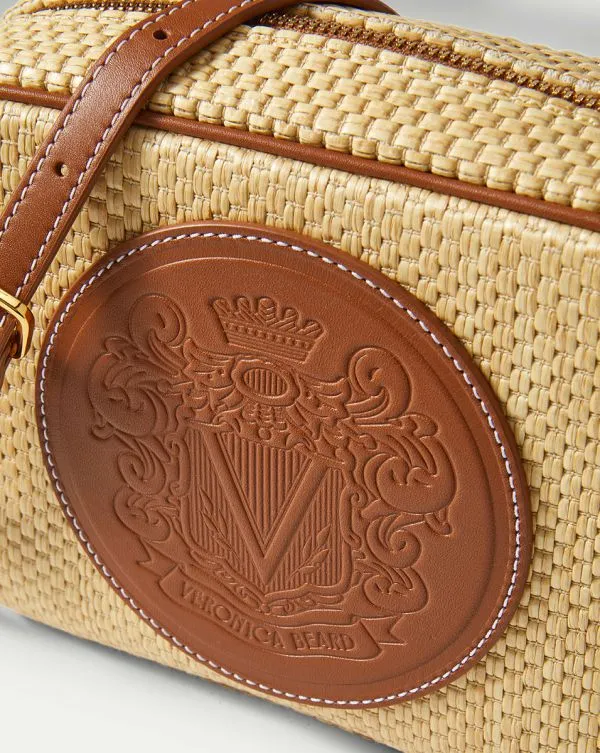 Raffia Click Crossbody Beigeandhazelwood Women Veronica Beard Handbags Raffia Click Crossbody Beigeandhazelwood Women Veronica Beard Handbags