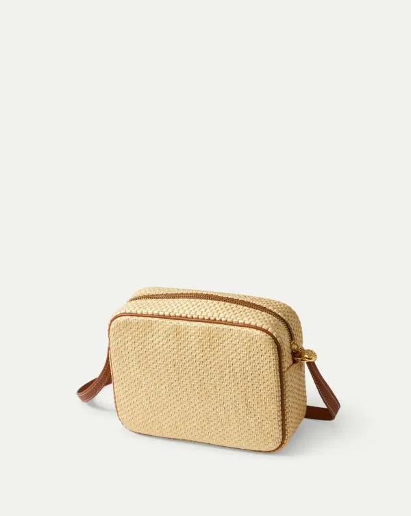 Raffia Click Crossbody Beigeandhazelwood Women Veronica Beard Handbags Raffia Click Crossbody Beigeandhazelwood Women Veronica Beard Handbags