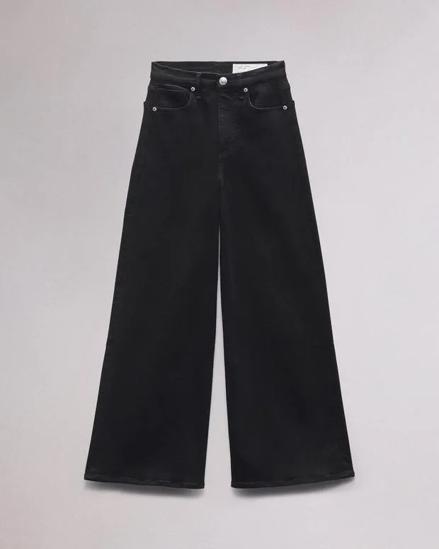 rag and bone FlexiWideLeg and BarrelJeans Women Flexi Sofie Ankle WideLeg Jean Black