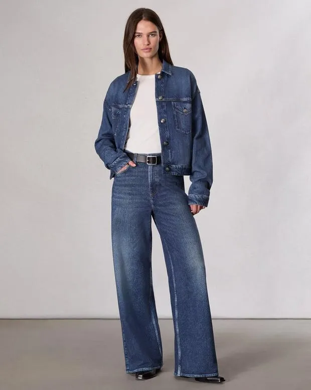 rag and bone Miramar Fleece Trucker Jacket Grove Women MiramarJackets and Coats