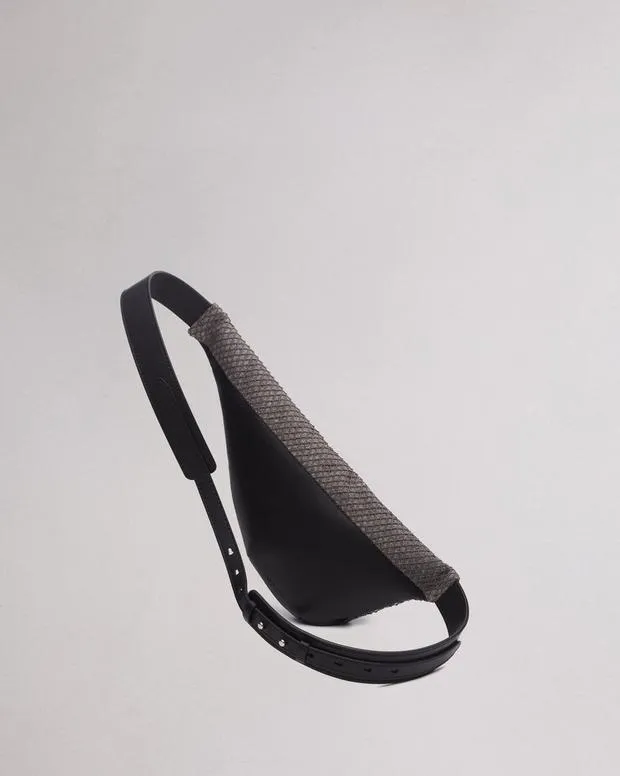 rag and bone Petra Mini Sling Bag Grey Denim Women Handbags