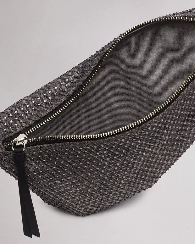 rag and bone Petra Mini Sling Bag Grey Denim Women Handbags