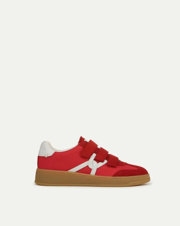 Reagan Velcro Sneaker Red Women Veronica Beard Shoes