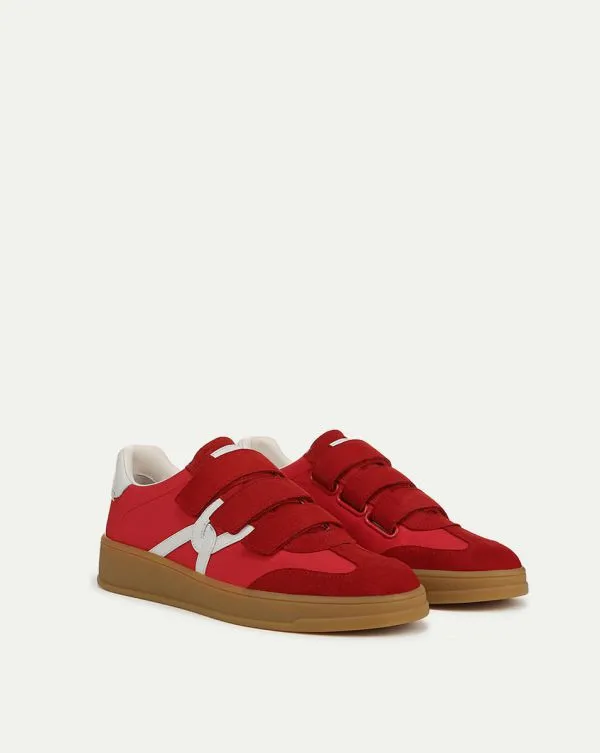 Reagan Velcro Sneaker Red Women Veronica Beard Shoes