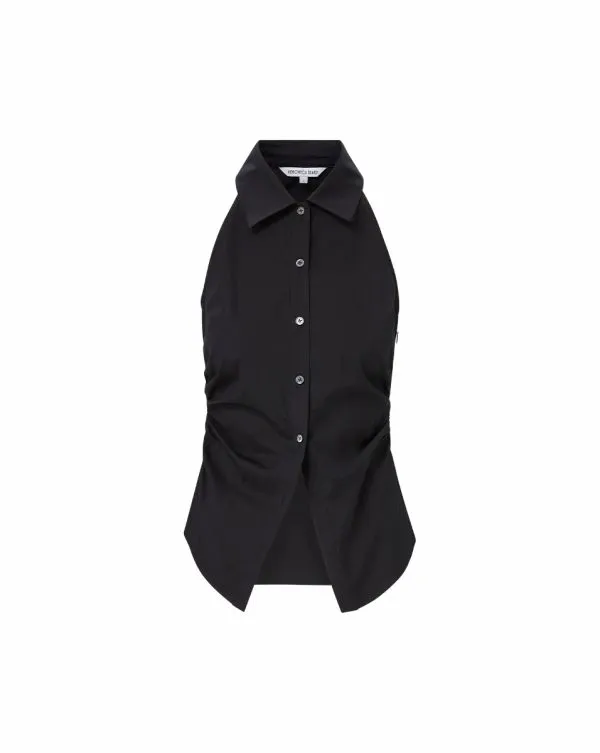 Regina Sleeveless ButtonDown Shirt Black Women Veronica Beard Tops Regina Sleeveless ButtonDown Shirt Black Women Veronica Beard Tops