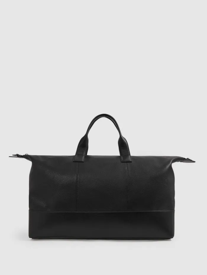 REISS Bags Men Leather Holdall Black