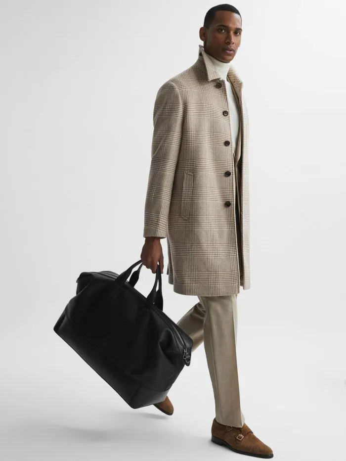 REISS Bags Men Leather Holdall Black