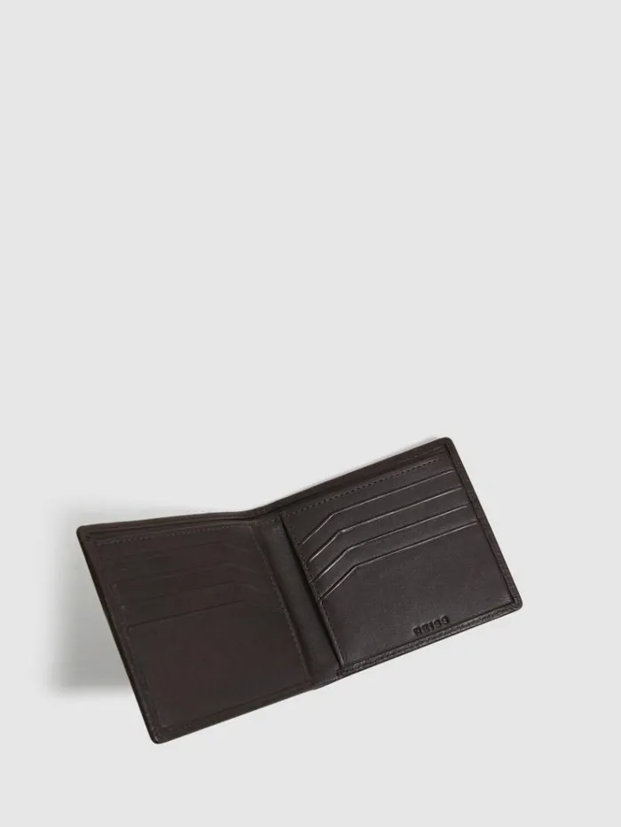 REISS Bags Men Leather Wallet Chocolate