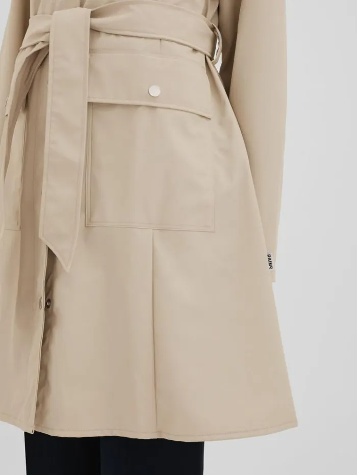 REISS Blazers and Jackets Women Rains Belted Raincoat Dune Cream