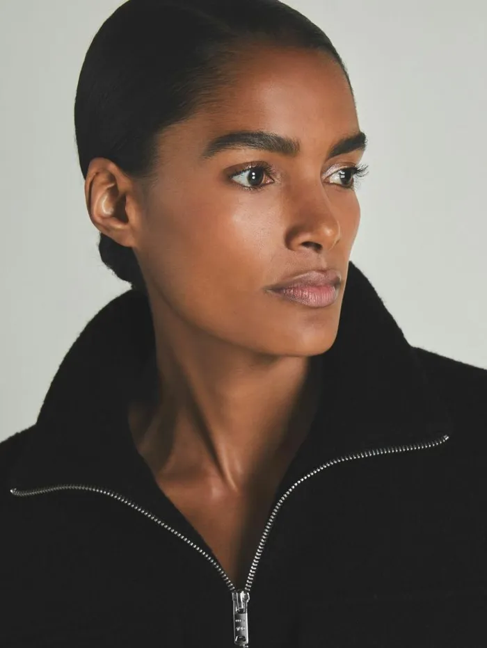 REISS Blazers and Jackets Women Reiss Les 100 Ciels BoiledWool Boucl Jacket Black