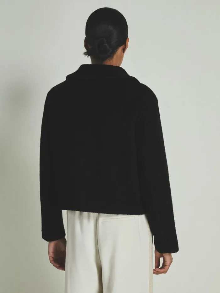 REISS Blazers and Jackets Women Reiss Les 100 Ciels BoiledWool Boucl Jacket Black