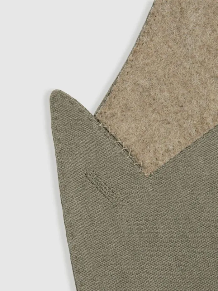 REISS Blazers Men Linen Double Breasted Modern Fit Blazer Light Sage Green
