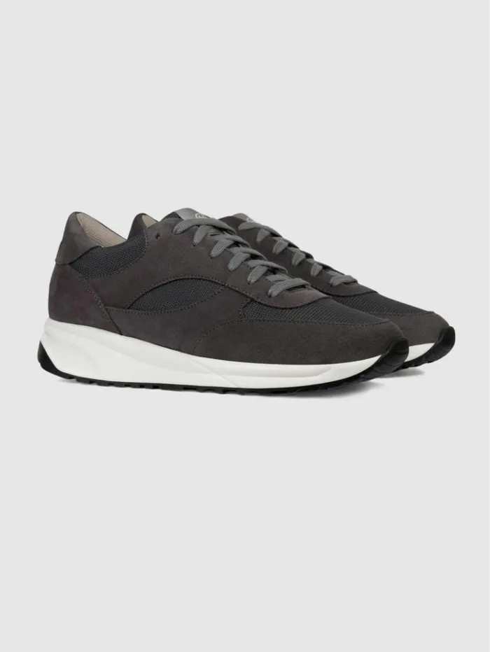 REISS Casual Shoes Men Unseen Footwear Suede And Mesh Rozel Trainers Grey