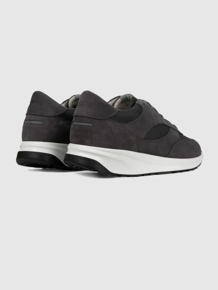REISS Casual Shoes Men Unseen Footwear Suede And Mesh Rozel Trainers Grey